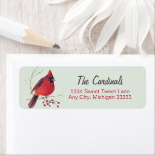 Etiqueta Rótulo de Endereço de Retorno de Arte de Aquarela