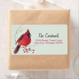 Etiqueta Rótulo de Endereço de Retorno de Arte de Aquarela