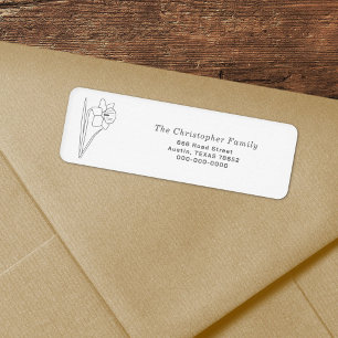 Etiqueta Rótulo de Endereço de Retorno de Arte de Linha Daf