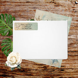 Etiqueta Rótulo de Endereço de Retorno de brisa marítima