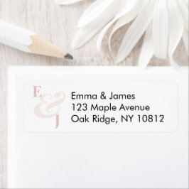 Etiqueta Rótulo de Endereço de Retorno de Casamento Blush |