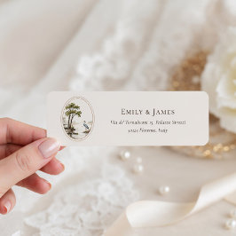 Etiqueta Rótulo de Endereço de Retorno de Casamento Garça F