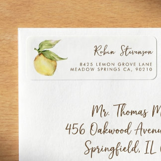 Etiqueta Rótulo de Endereço de Retorno de Formatura com Cit