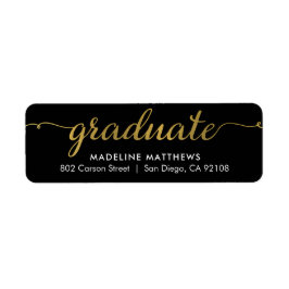 Etiqueta Rótulo de Endereço de Retorno de Graduação de Scri