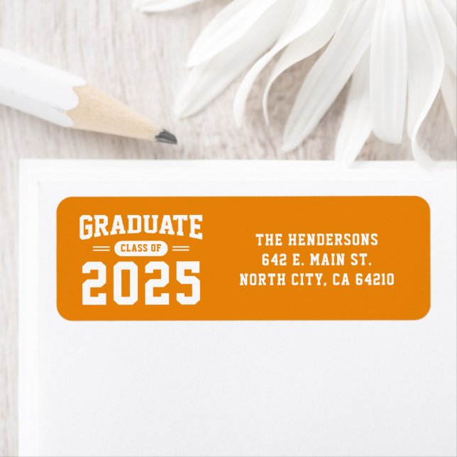 Etiqueta Rótulo de Endereço de Retorno de Graduação Laranja (Insitu)