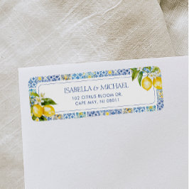 Etiqueta Rótulo de Endereço de Retorno de Limão da Costa Am