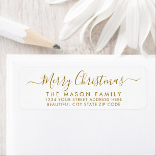 Etiqueta Rótulo de Endereço de Retorno de Natal de Script B