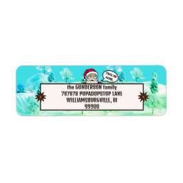 Etiqueta Rótulo de endereço de retorno de PAPAIS NOEIS LOST