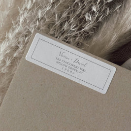 Etiqueta Rótulo de Endereço de Retorno de Prata Minimalista