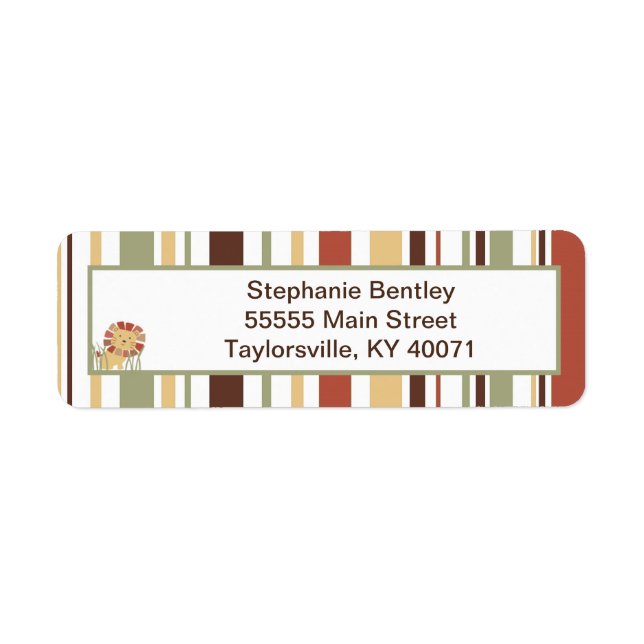 Etiqueta Rótulo de Endereço de Retorno de Selva Nali (Frente)