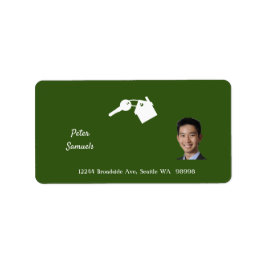 Etiqueta Rótulo de Endereço de Retorno do Agente Imobiliári