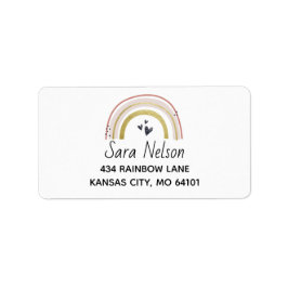Etiqueta Rótulo de Endereço de Retorno do Arco-Íris
