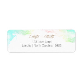 Etiqueta Rótulo de Endereço de Retorno do Chá de fraldas da