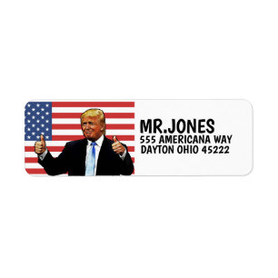 Etiqueta Rótulo de Endereço de Retorno do DONALD TRUMP TH