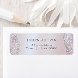 Etiqueta Rótulo de Endereço de Retorno do Folheto Cor-de-Ro