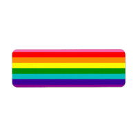 Rótulo de Endereço de Retorno do gay LGBT do arco-