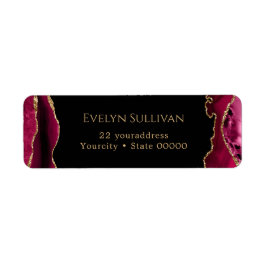 Etiqueta Rótulo de endereço de retorno do magenta Red e do