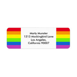 Etiqueta Rótulo de endereço de retorno do orgulho RAINBOW, 