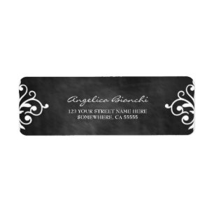Etiqueta Rótulo de Endereço de Retorno do Quadro de Chalk