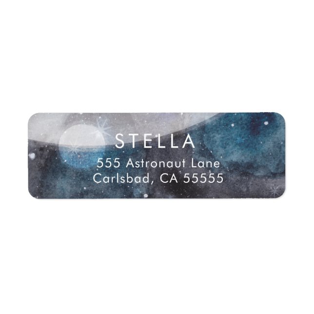 Etiqueta Rótulo de endereço de retorno do Space Explorer (Frente)