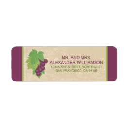 Etiqueta Rótulo de Endereço de Retorno do Vinha (Textura de