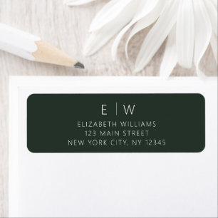 Etiqueta Rótulo de Endereço de Retorno Elegante Minimalista