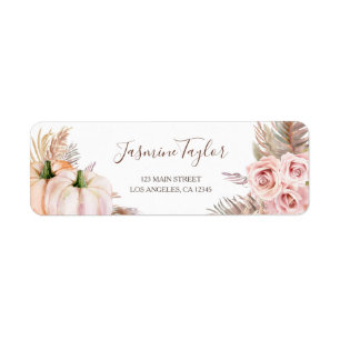 Etiqueta Rótulo de Endereço de Retorno Floral de Abas