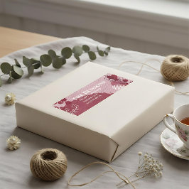 Etiqueta Rótulo de endereço de retorno floral de abstrato f