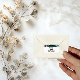 Etiqueta Rótulo de Endereço de Retorno Geométrico de Design