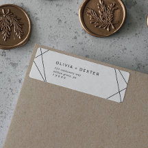 Rótulo de Endereço de Retorno Geométrico Moderno