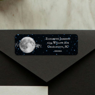 Etiqueta Rótulo de Endereço de Retorno Lunar