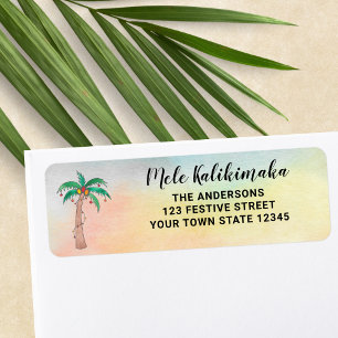 Etiqueta Rótulo de Endereço de Retorno Mele Kalikimaka