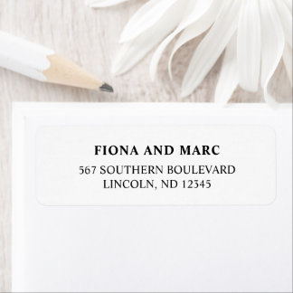 Etiqueta Rótulo de endereço de retorno moderno minimalista