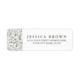 Etiqueta Rótulo de endereço de retorno personalizado das fl