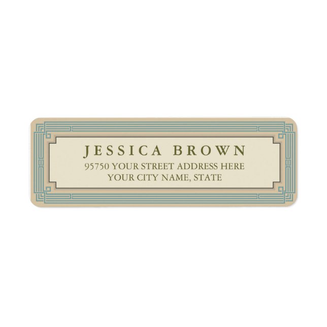 Etiqueta Rótulo de endereço de retorno personalizado do qua (Frente)