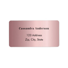 Etiqueta Rótulo de endereço de retorno rosa para rosa-claro