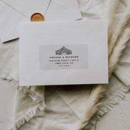 Etiqueta Rótulo de Endereço de Retorno RSVP de Casamento de