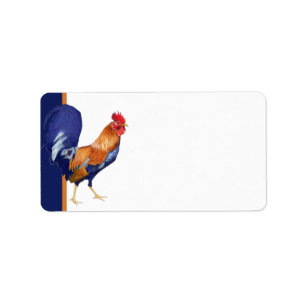 Etiqueta Rótulo de Endereço de Rooster