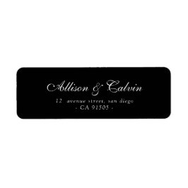 Etiqueta rótulo de endereço de script elegante