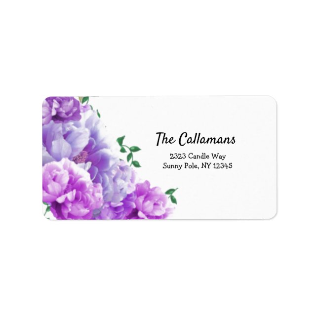 Etiqueta Rótulo de Endereço de Trocas de Pessoas Roxas (Frente)