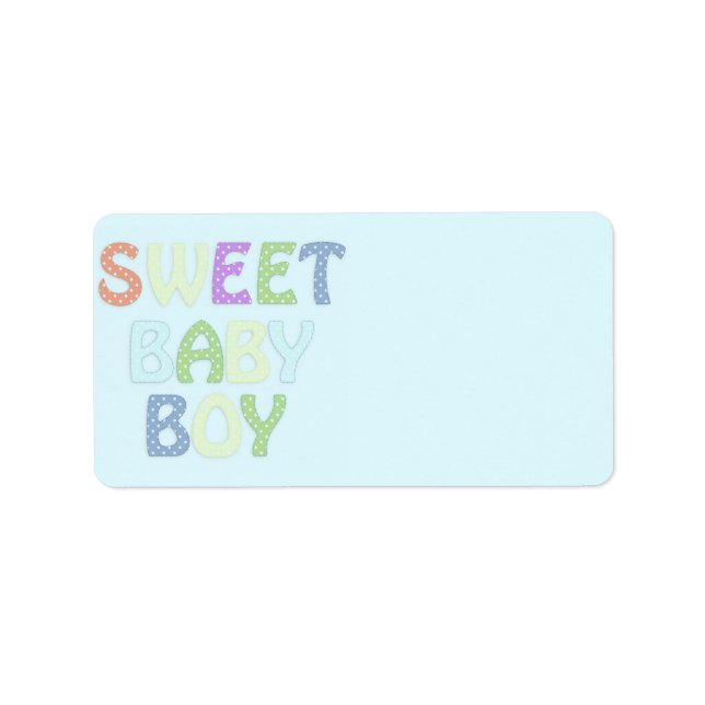 Etiqueta Rótulo de Endereço do Baby Boy (Frente)