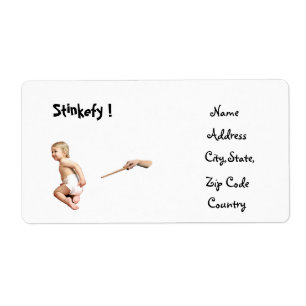 Etiqueta Rótulo de endereço do Baby Stinkefy!