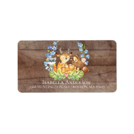 Etiqueta Rótulo de Endereço do Chá de fraldas dos Meninos d