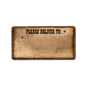 Etiqueta Rótulo de Endereço do Cowboy Ocidental para uma Fe