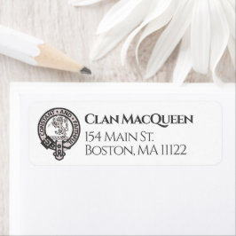 Etiqueta Rótulo de Endereço do Crachá do Scottish Clan MacQ