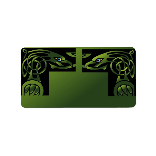 Etiqueta Rótulo de Endereço do Dragão Celta (Frente)