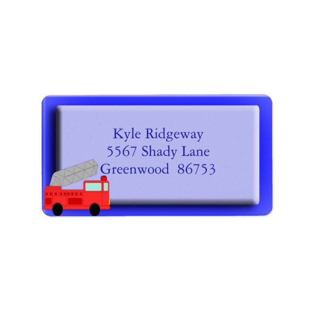 Etiqueta Rótulo de Endereço do Firecaminhão (Frente)