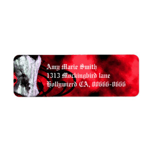 Etiqueta Rótulo de Endereço do Gótico Red Corset