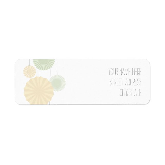 Etiqueta Rótulo de Endereço do Mint Rosettes (Frente)