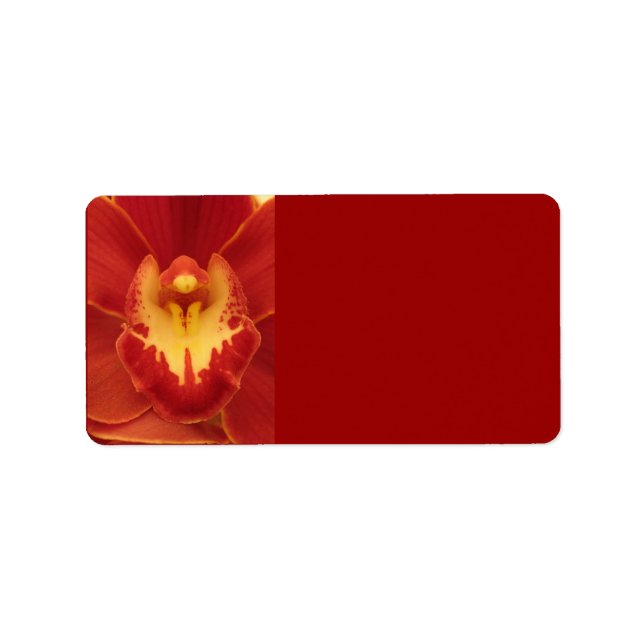 Etiqueta Rótulo de Endereço do Red Orchid (Frente)